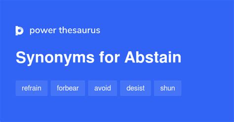 Abstain synonyms